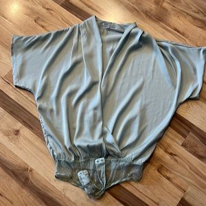 Womens sheer green bodysuit